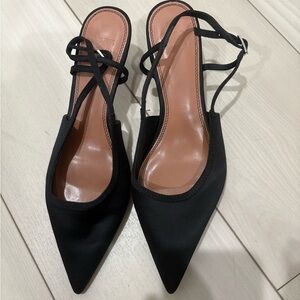 ASOS Black Pointed Slingback Heels